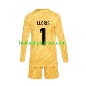 Jalkapallo Pelipaidat/Peliasut Ranska Hugo Lloris 1 Maalivahti Lasten Kotipaita Euro 2024 Pitkähihainen